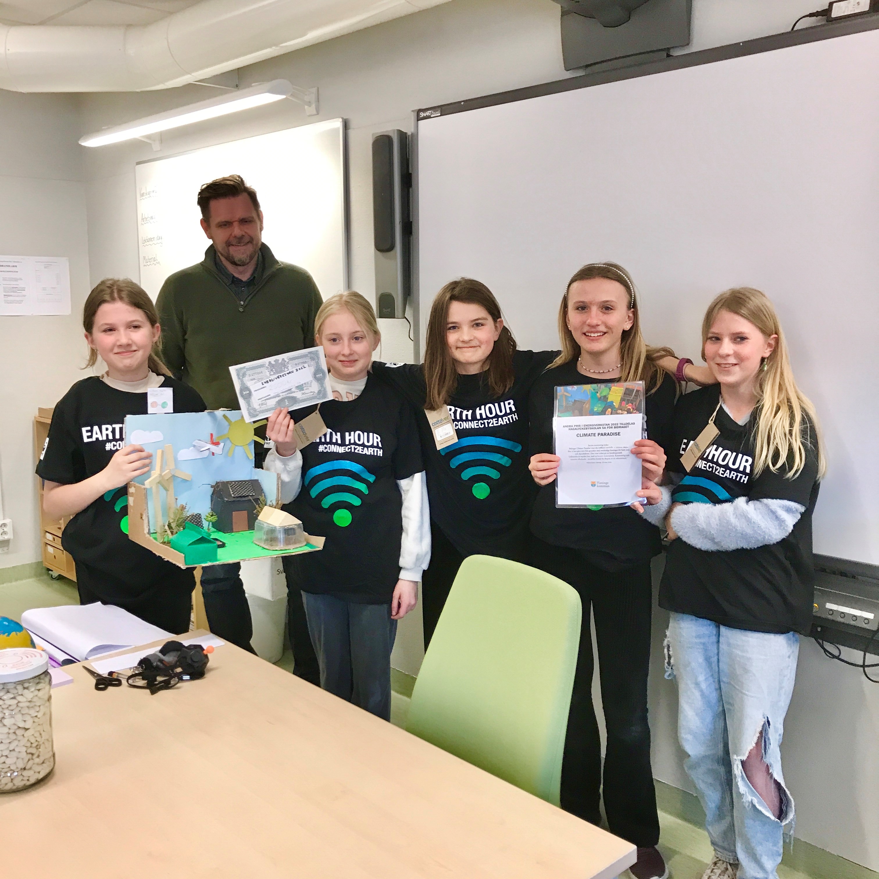 Skapare av Climate Paradise, som tog hem andraplaceringen, var Emmie Heidgren, Lily Öberg, Emilia Lindberg, Elsa Berglund och Isa Videgren.