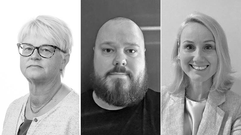 Rosmari Ferm, Danny Olofsson och Therese Hjort Porträttbilder nya gruppchefer SBF: Rosmari Ferm, Danny Olofsson, Therese Hjort