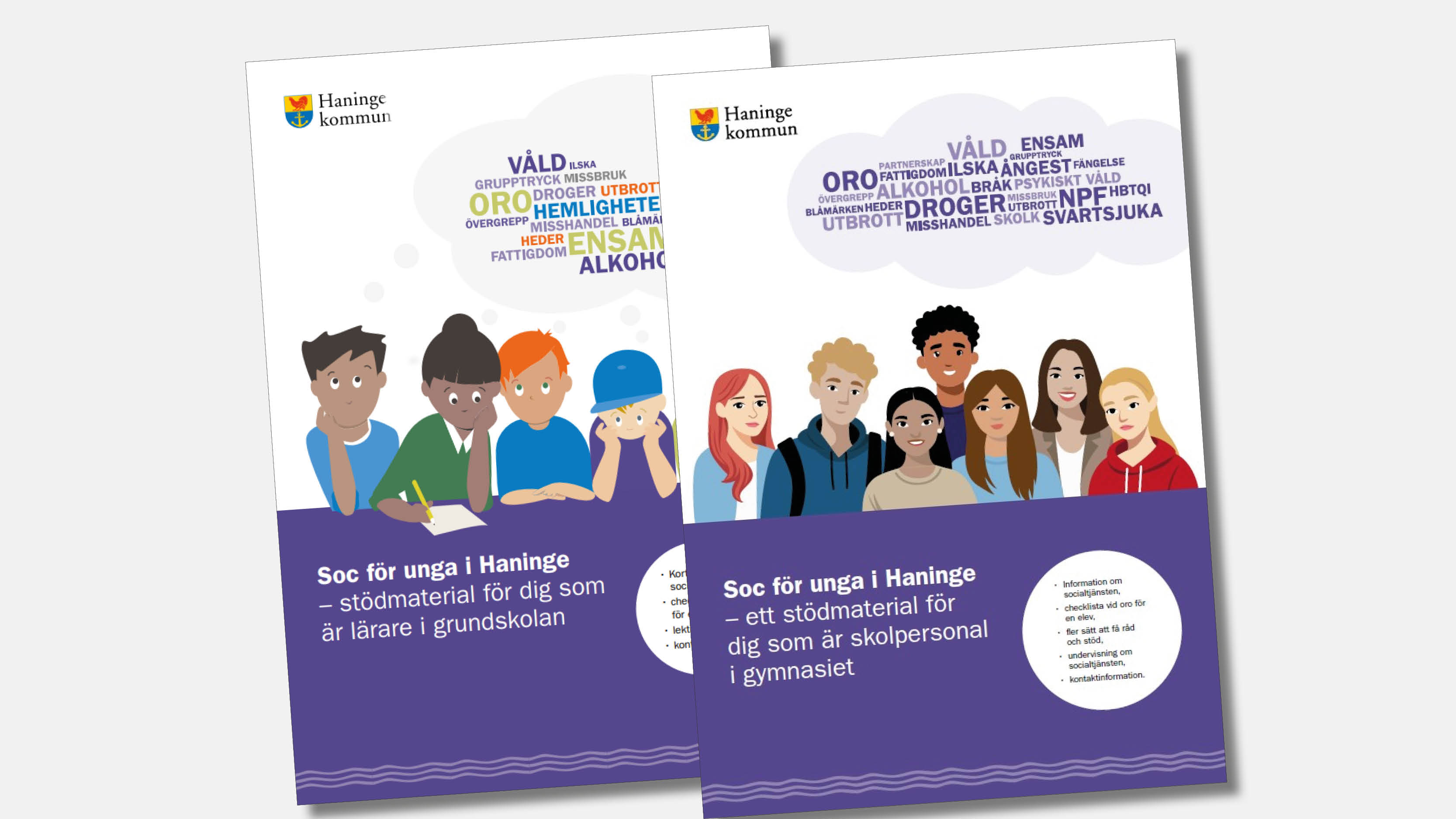 Soc för unga är ett stödmaterial för att öka kunskapen om socialtjänsten bland skolpersonal och elever