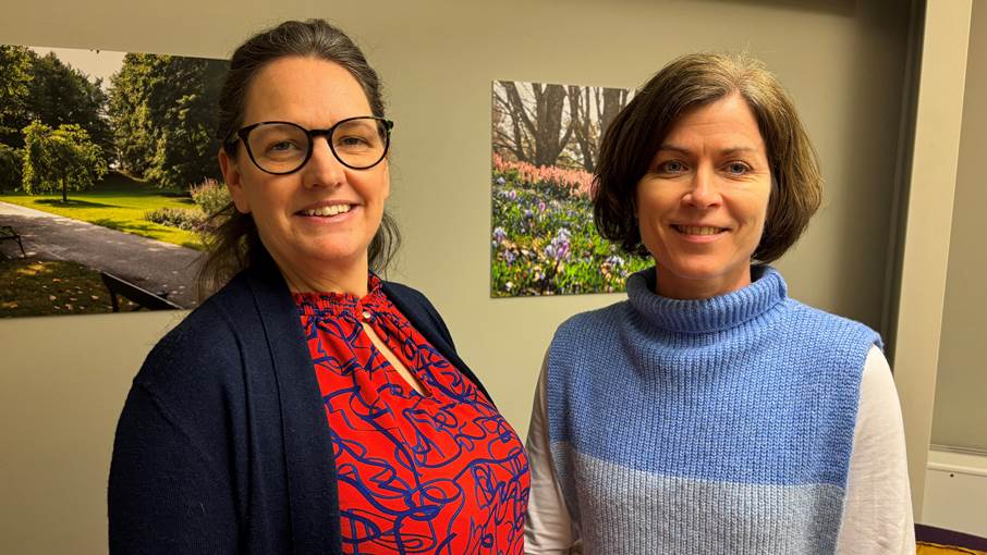 Från vänster Demenssjuksköterska Anneli Lindberg och Dietist Jenny Widen  som håller i projektet.