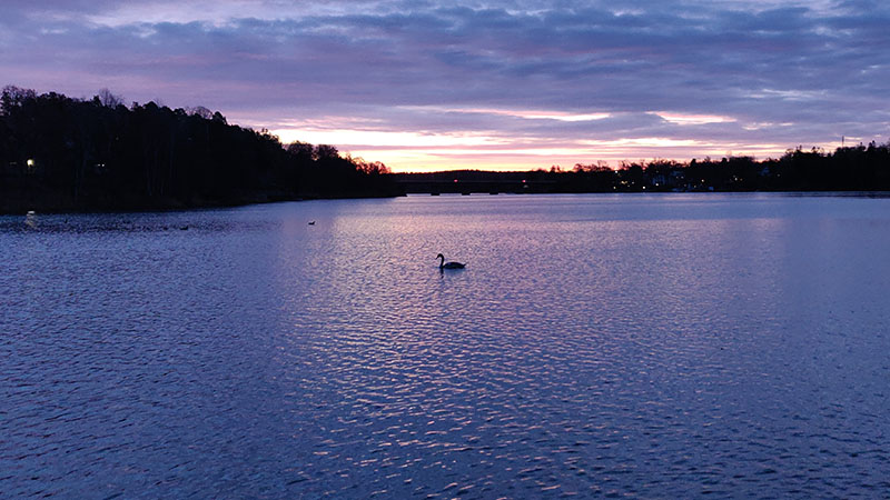 Morgonpromenad vid Magelungen
