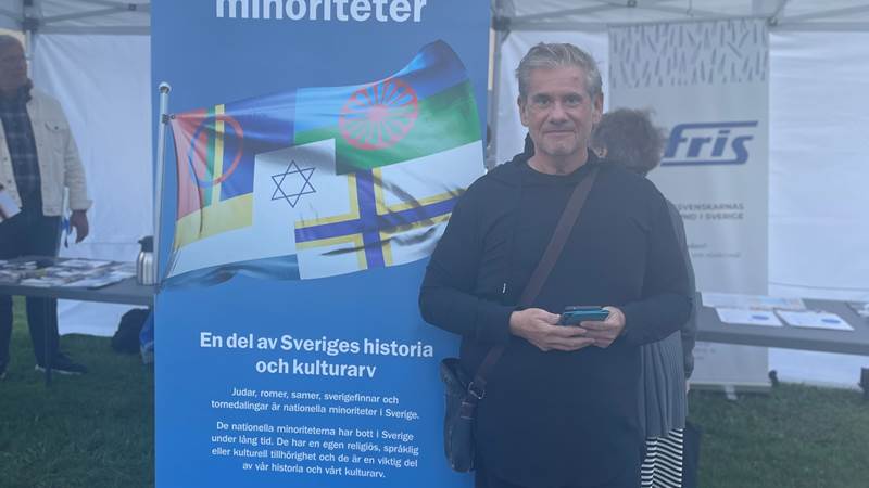 Gregor Kwiek, samordnare för romsk inkludering  var på plats och svarade på besökarnas frågor.