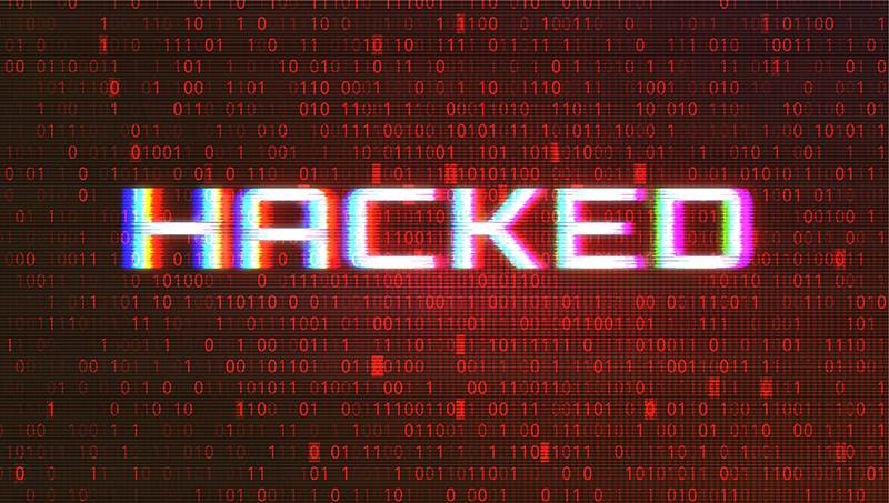 Datakod med text hackad