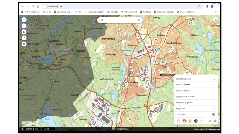 Bild på den externa webbkartan