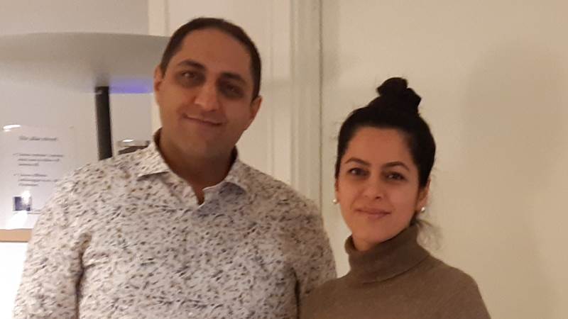 Sina Javanbakht och Leila Aghajani. Sina Javanbakht och Leila Aghajani.