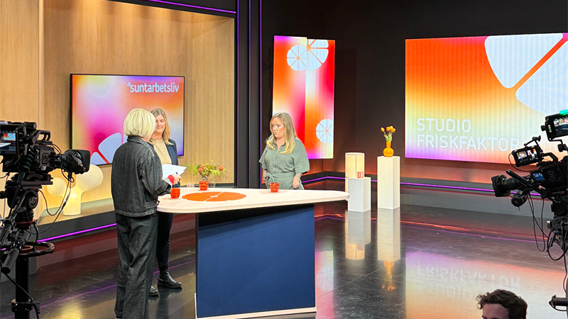 TV-inspelning i studio. 