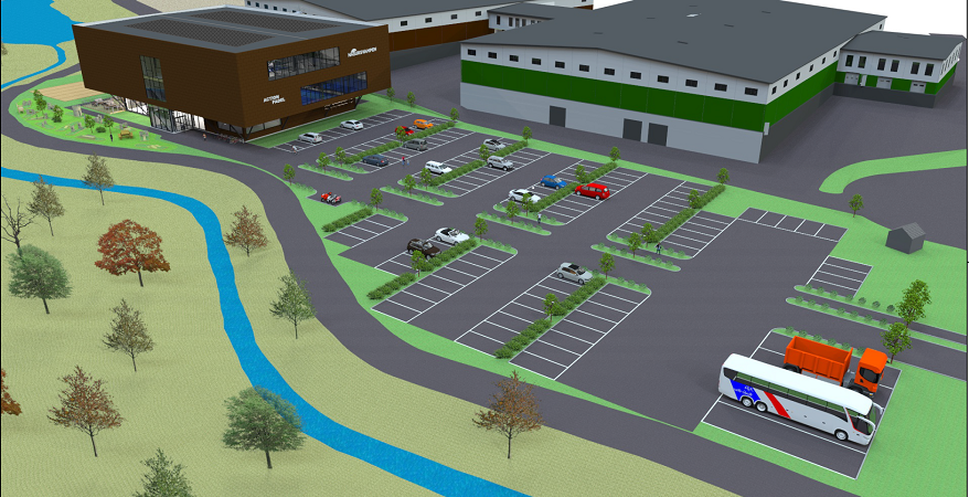 Illustration över planområde i Albyberg.