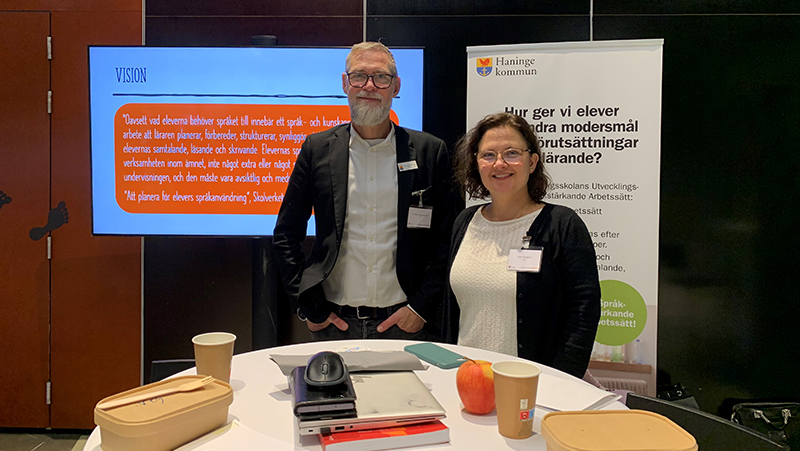 Krister Tegnestrand, rektor och Toini Rydgren, lärare, Brandbergsskolan.