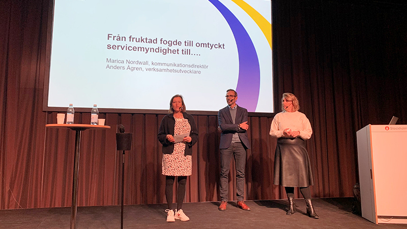 Mette Bungerfeldt, HR tillsammans med Anders Ågren och Marica Nordwall, Skatteverket.