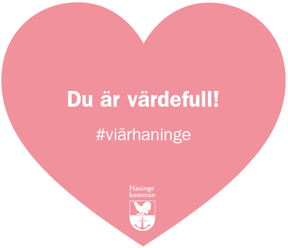 Illustratíon med hjärta och budskap du är värdefull