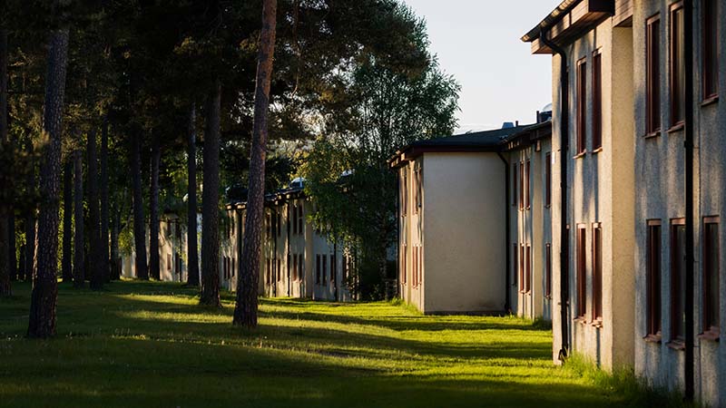 Jordbro i gyllene solljus