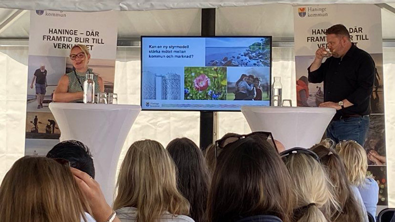 Haninge kommun har seminarium i Almedalen 2022.