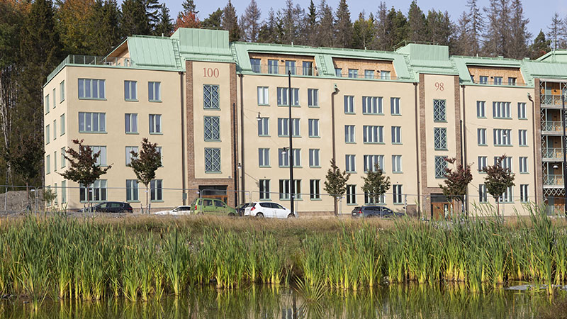 Fasadbild Brf Slänten i Vega