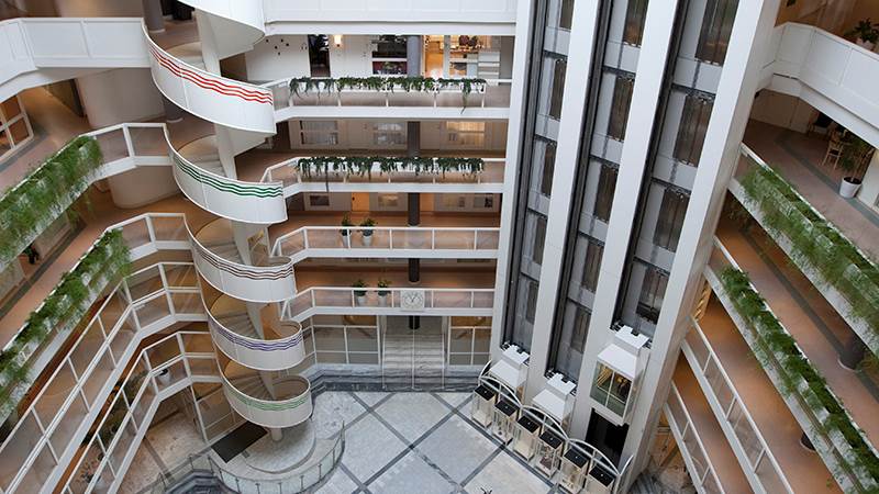 Haninge kommunhus Insidan av Haninge kommunhus
