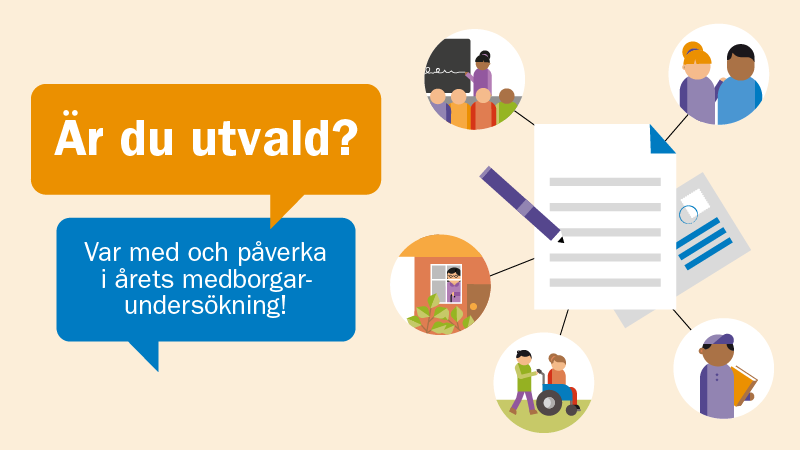 illustration som uppmanar till att göra sin röst hörd i medborgarundersökningen