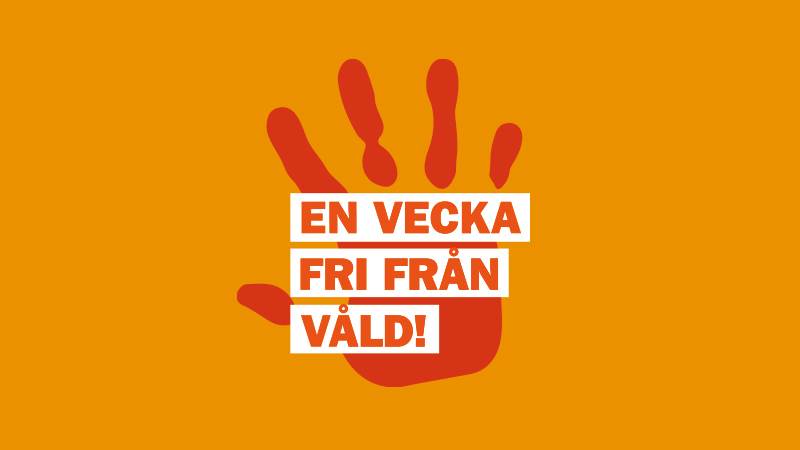 Illustrerad hand som säger stopp