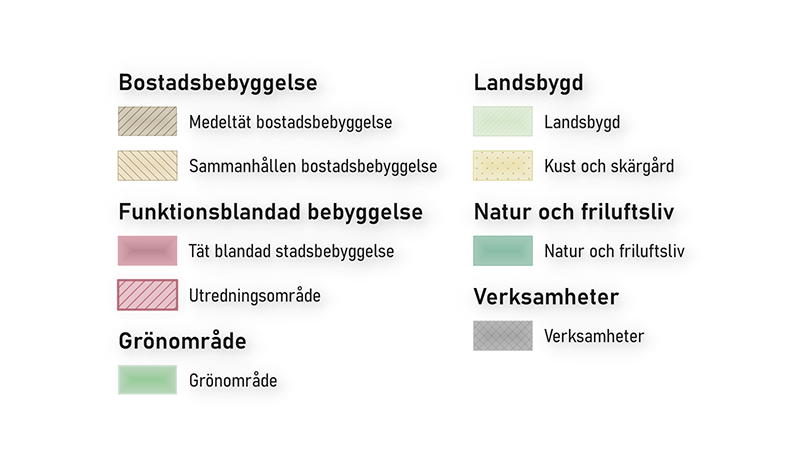 Bild som visar Teckenförklaringarna till föregående karta.