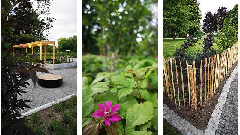 Köksträdgården i Höglundaparken i Jordbro Delar av köksträdgården i Höglundaparken i Jordbro