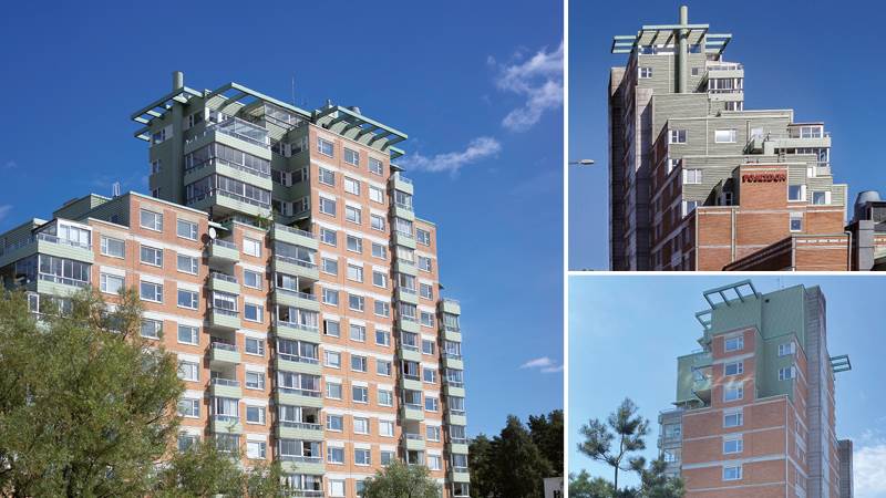 Collage Poseidonhuset i Handen