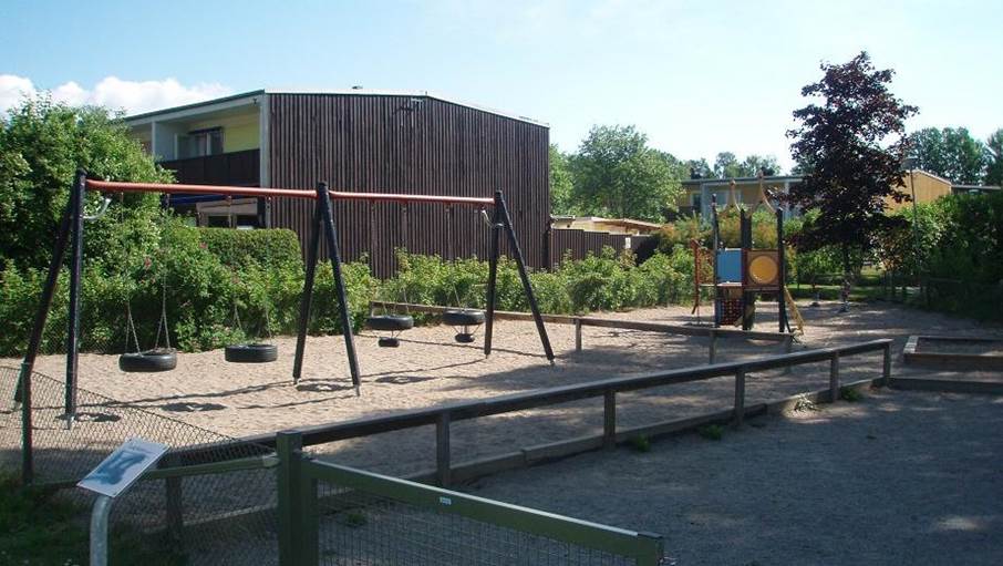 Lekparken på Floravägen för barn upp till förskoleålder.