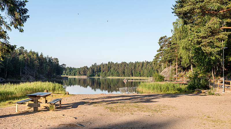 Stranden vid Nedre Rudansjön