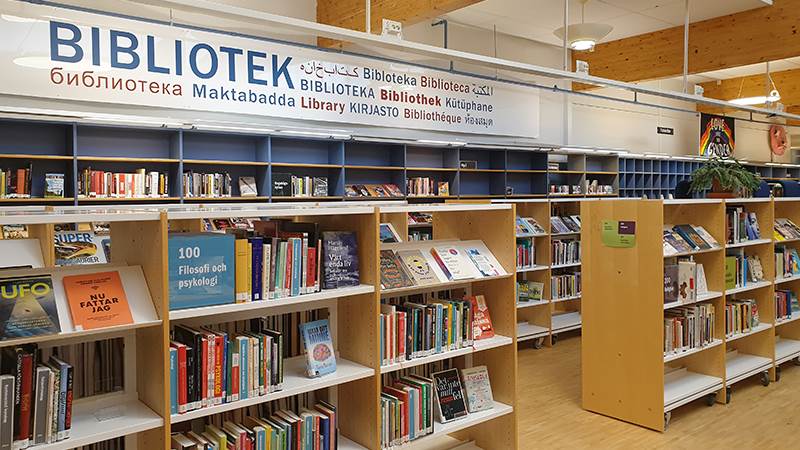 Biblioteket i Brandbergen.