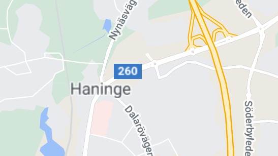 Del av karta över Haninge
