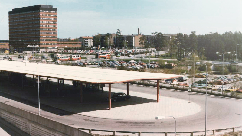 Handenterminalen vy över busshållplatserna på 80-talet
