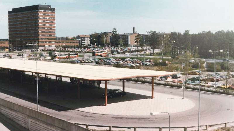 Handenterminalen vy över busshållplatserna på 80-talet