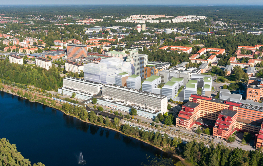 Illustration över Haningeterrassen