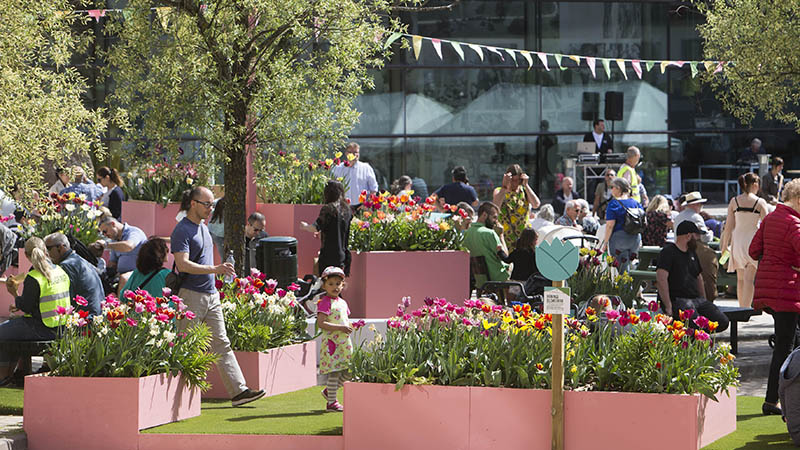 Pop-up parken på Poseidons torg