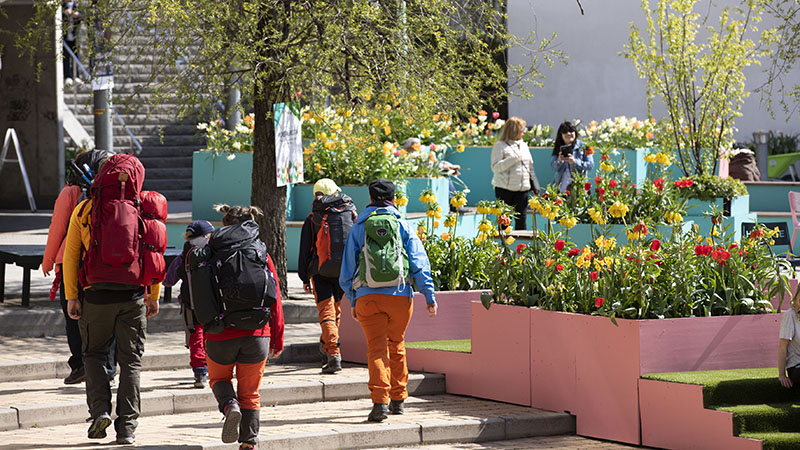 Pop-up parken på Poseidons torg