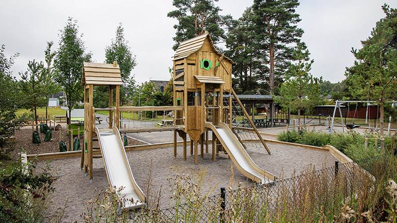 Evertsbergsvägens lekplats Klätterställning på Evertsbergsvägens lekplats