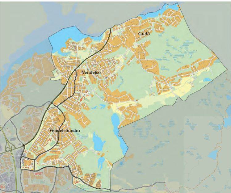 Programområde Vendelsömalm,Vendelsö och Gudö Karta över programområde Vendelsömalm,Vendelsö och Gudö