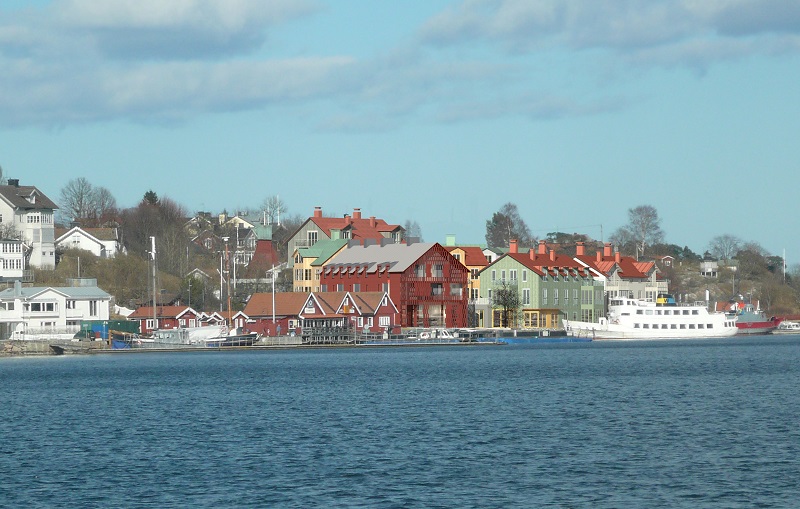 En framsiktsbild över Dalarö strand