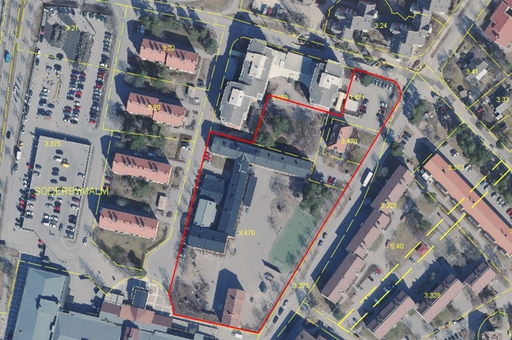 Planområde Runstensskolan Karta över området där Runstensskolan ska stå.