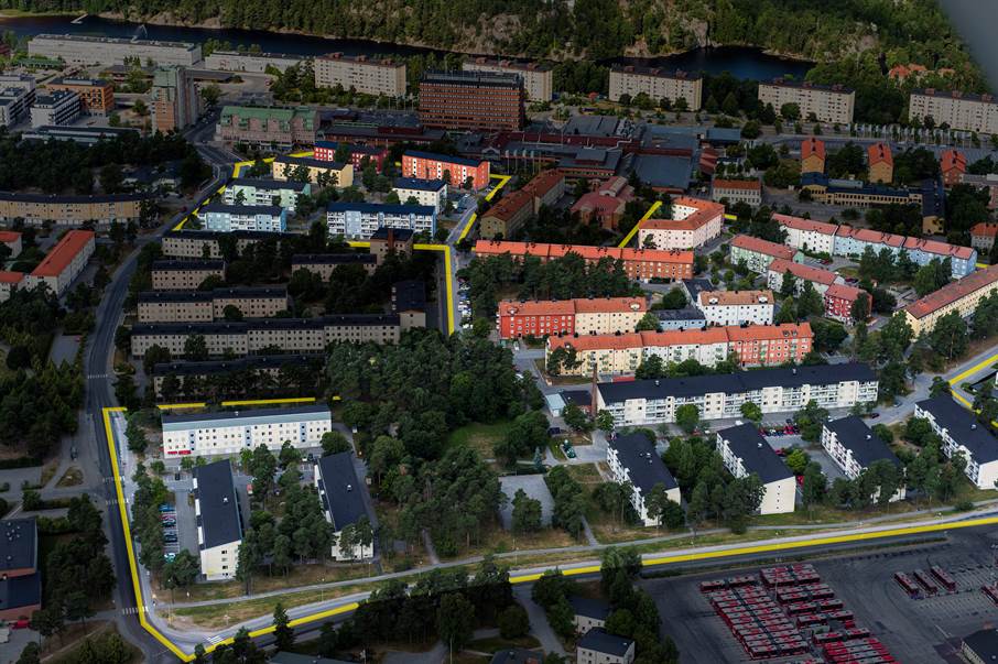 Flygfoto över Handen