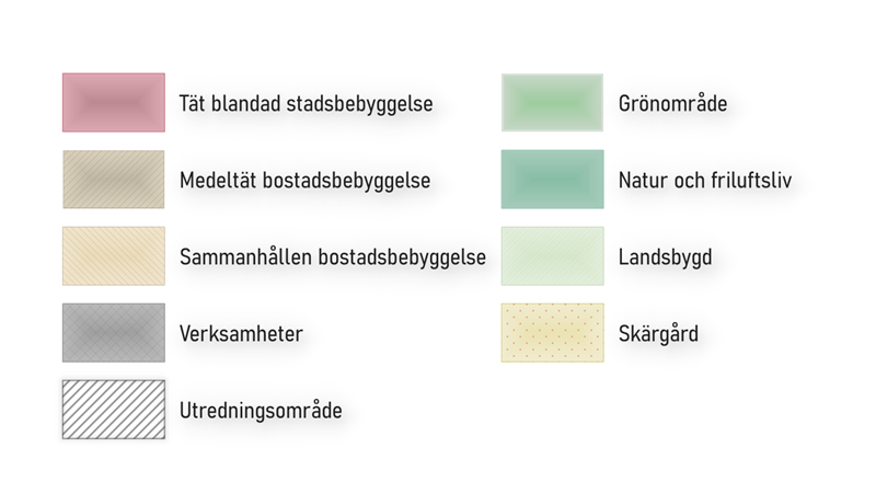 Teckenförklaringarna till föregående karta. Bild med teckenförklaringarna till föregående karta.