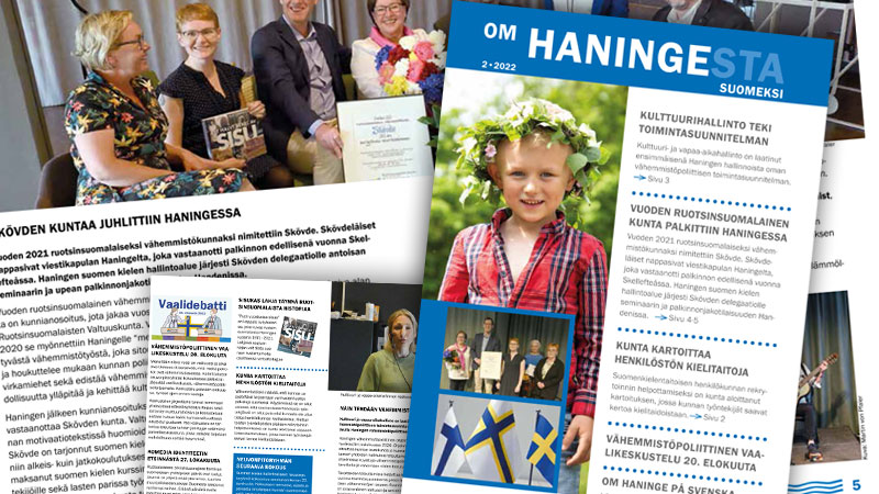 Tidningen Om Haningesta suomeksi 2-22.