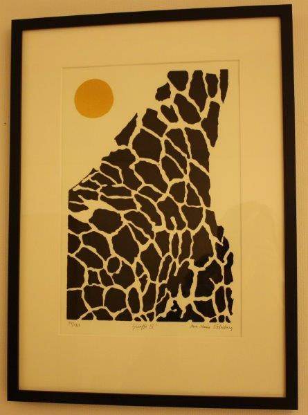 6.	Ann-Marie Söderberg ”Giraff III”, 38 x 53 cm