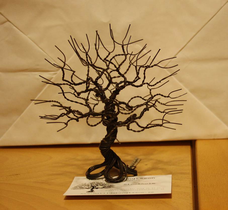 13. Matilda Bengtsson – Träd, metalltrådsskulptur, närvaro/värvarvinst