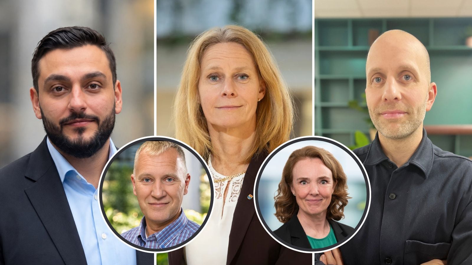 Fotocollage med samtligas ansiktsporträtt