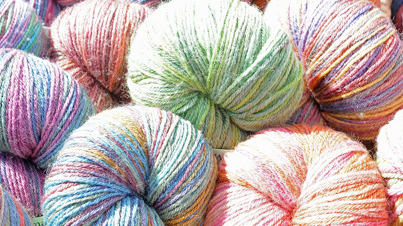 Färgglada garnnystan