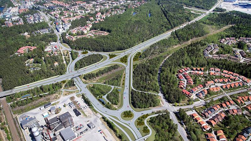 Visionsbild trafikplats Slätmossen Skiss över framtida trafikplats Slätmossen