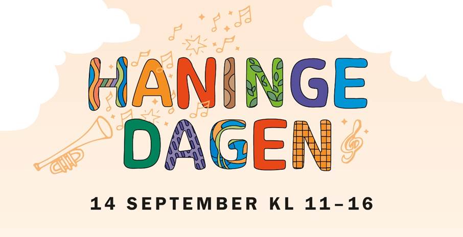 Grafik för Haningedagen 2024 med texten "14 september, klockan 11-16"