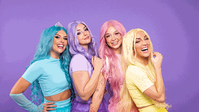 Dolly Style Bild på artistmedlemmarna i popgruppen Dolly Style