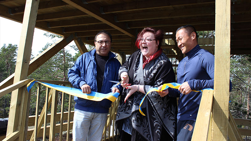 Meeri Wasberg inviger tornet.