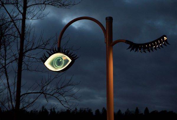 Ljuskonstverk. Ljuskonstverk vid övergången mot Rudan.