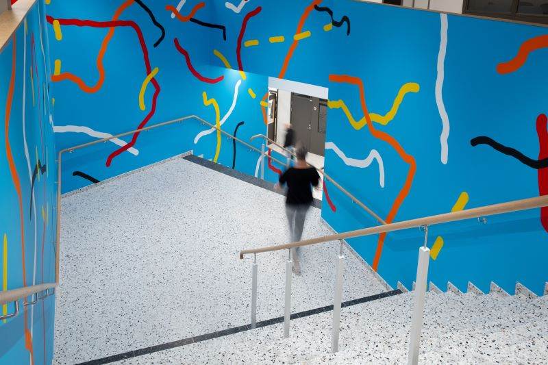 Trappmålning Vega skola och aktivitetshus